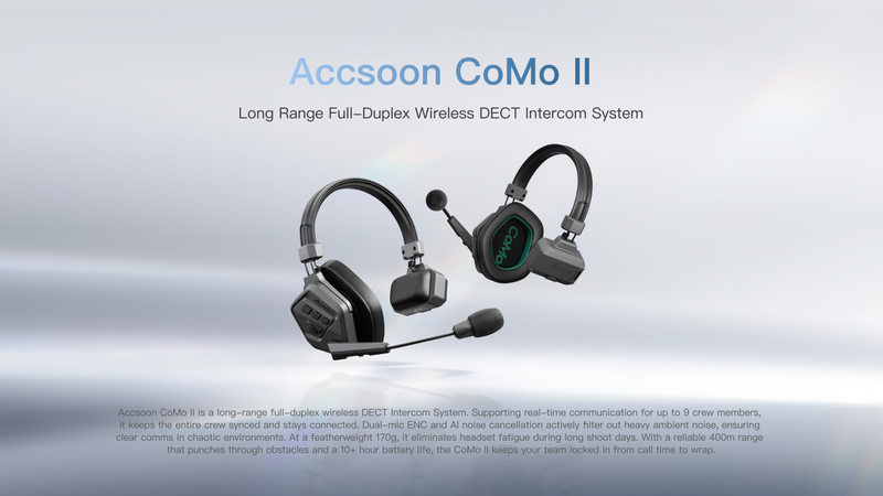 Accsoon CoMo II Released: A Long-Range Wireless Intercom Headset Built for Production Teams