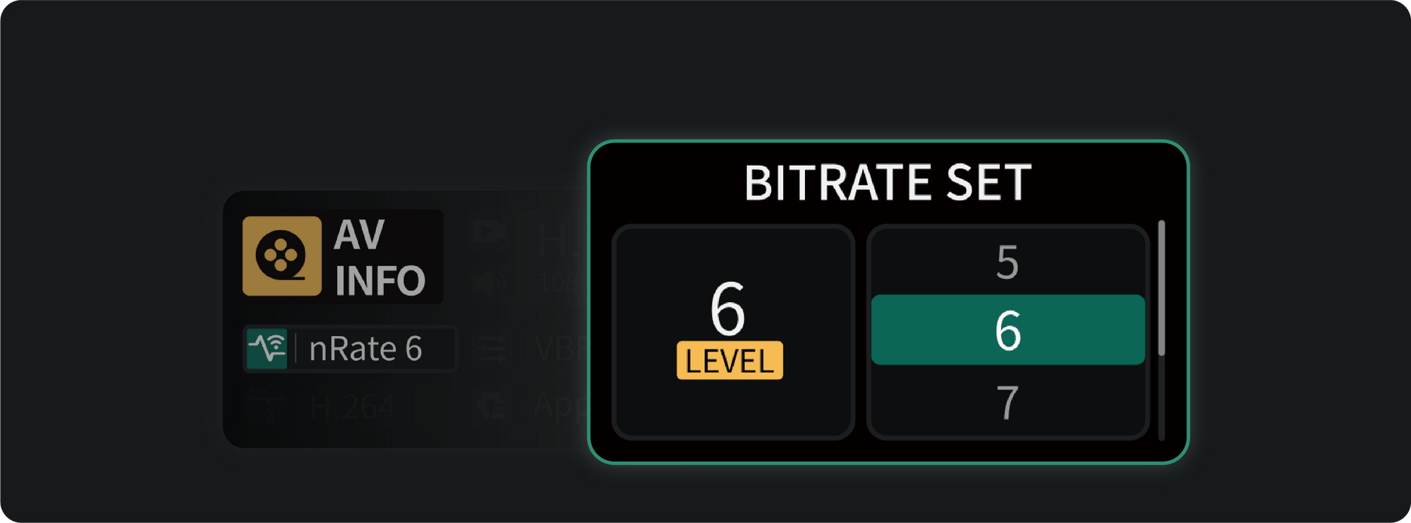 1-12 Level Adjustable Bitrate