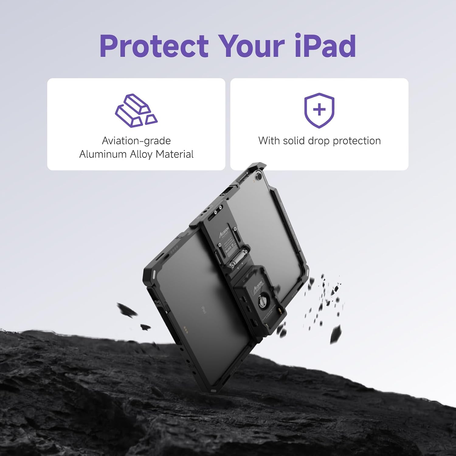 Accsoon PowerCage Pro II iPad Pro 12.9 Cage, NP-F Mount, SeeMo