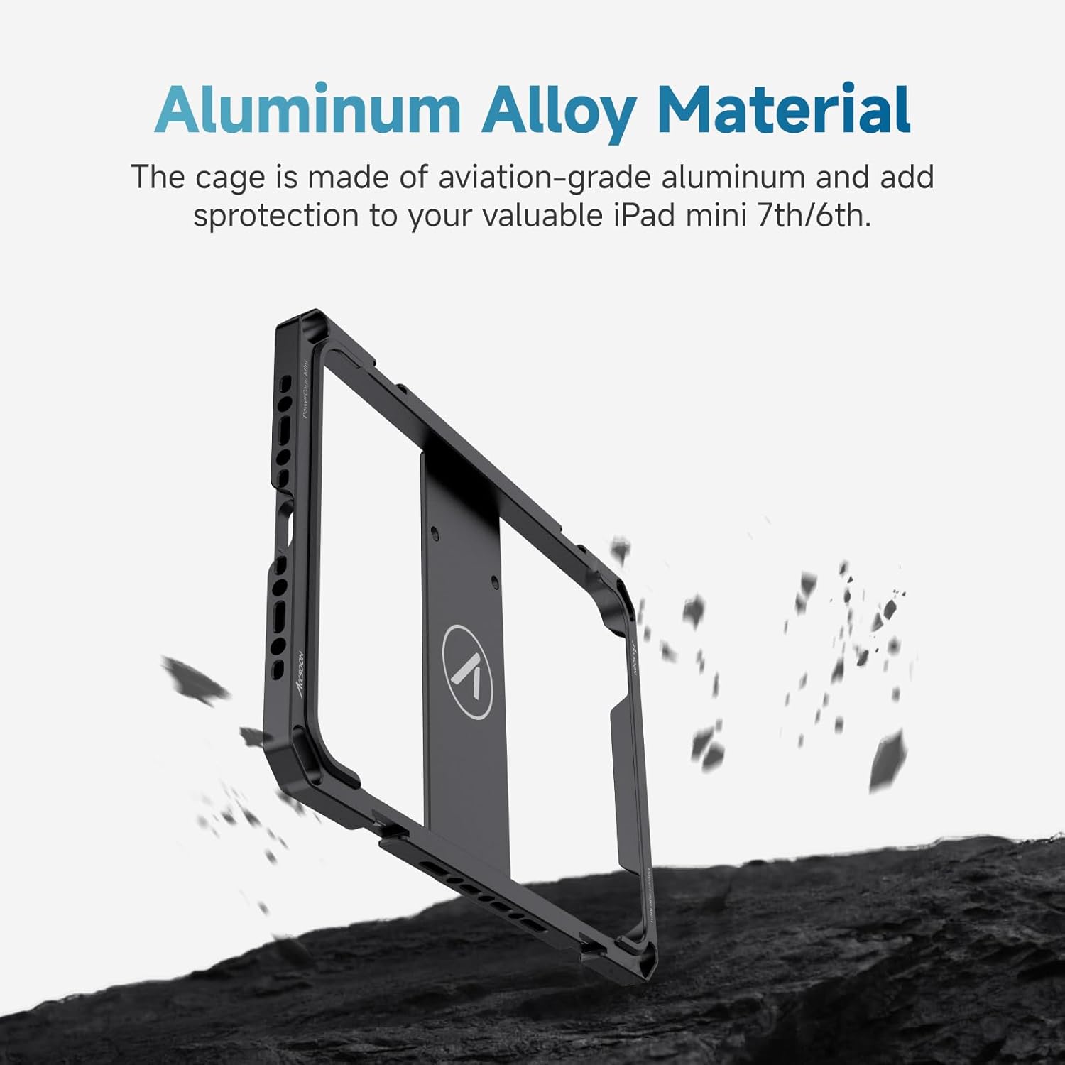 Accsoon PowerCage Mini iPad mini 6/7 Cage with Sunhood, NP-F Mount