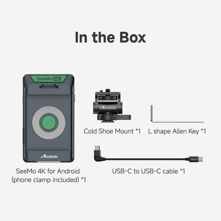 Accsoon SeeMo 4K Video Transmitter for Smartphone, 4K30 Live Monitor ...