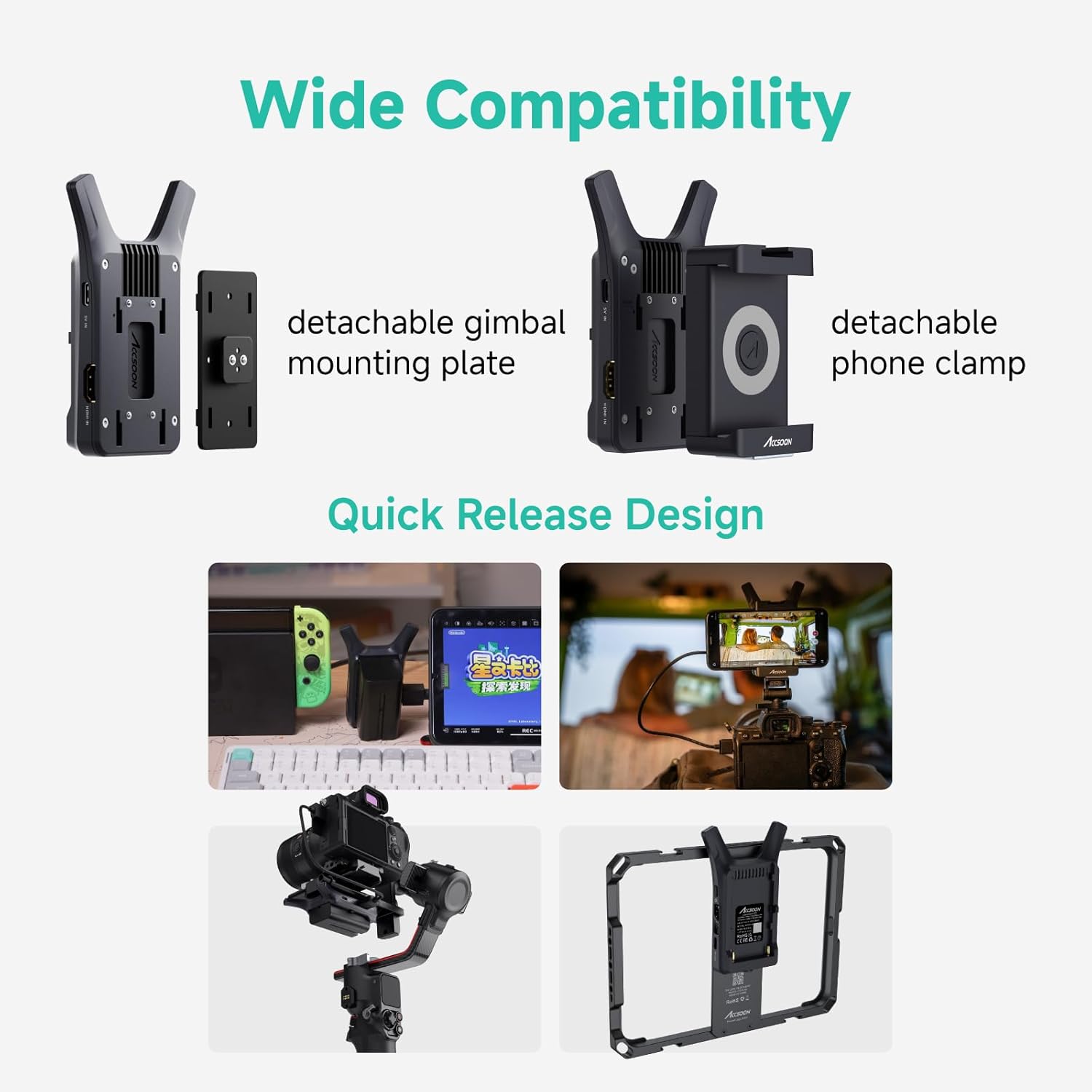 Accsoon CineView Nano Wireless Video Transmitter, 1080p, 150m, Low