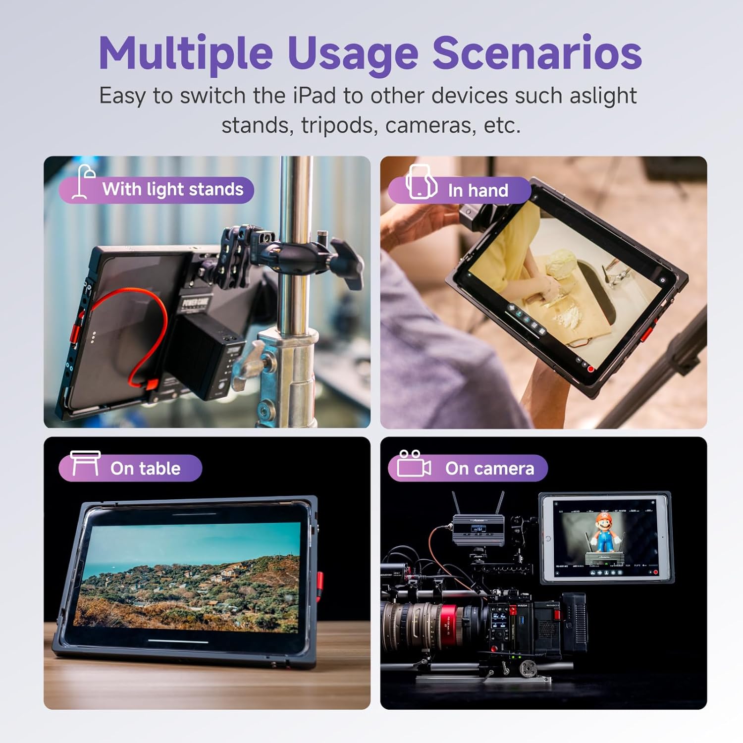 Accsoon PowerCage Pro II iPad Pro 12.9 Cage, NP-F Mount, SeeMo