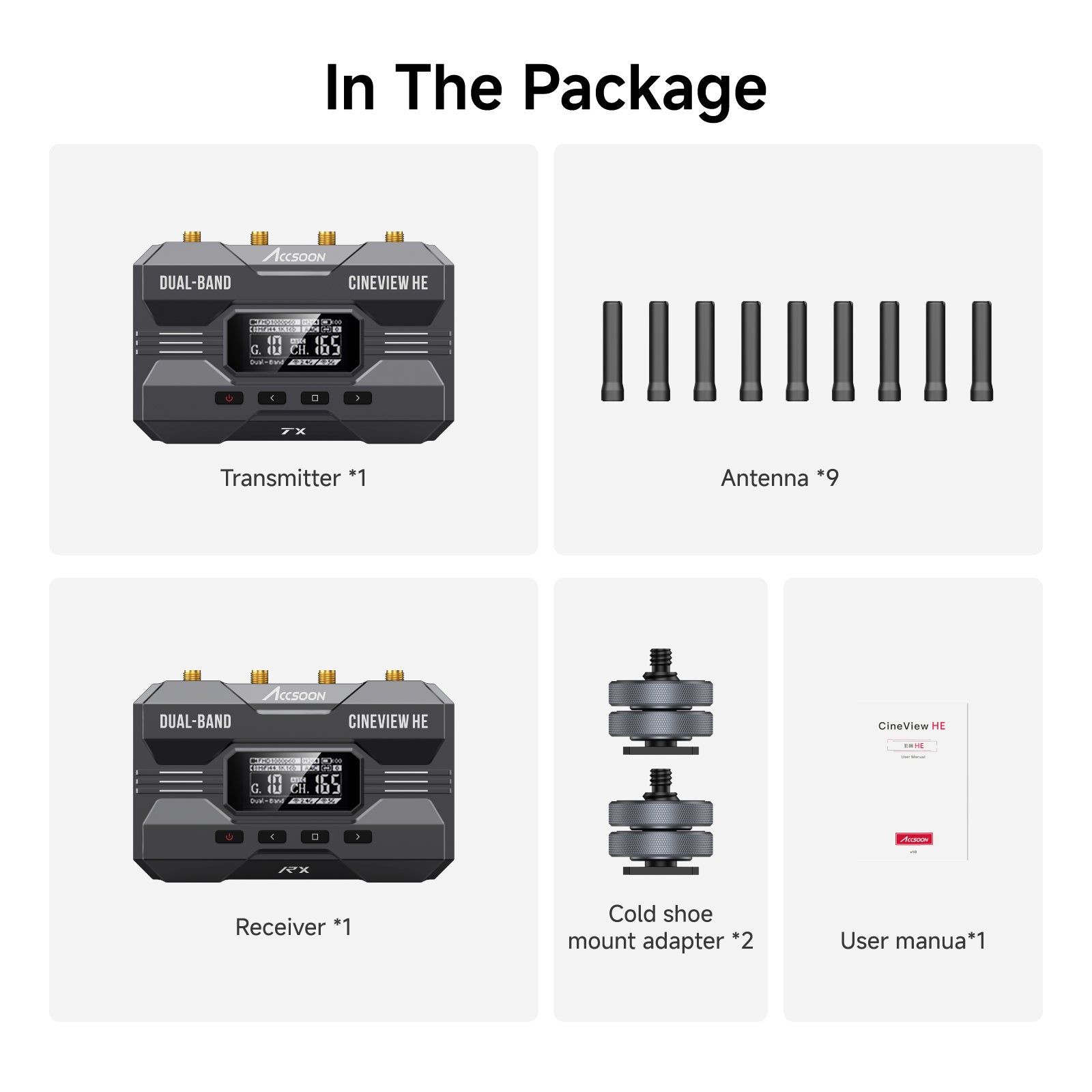 Accsoon CineView HE Wireless Video Transmitter, 1200ft, Low