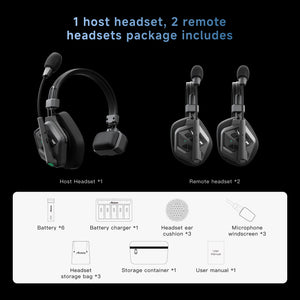 Host Headset *1+ Remote headset *2