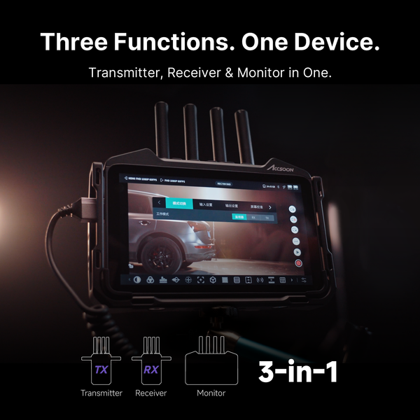 Accsoon CineView M7 Pro transmitter receiver and monitor all in one device