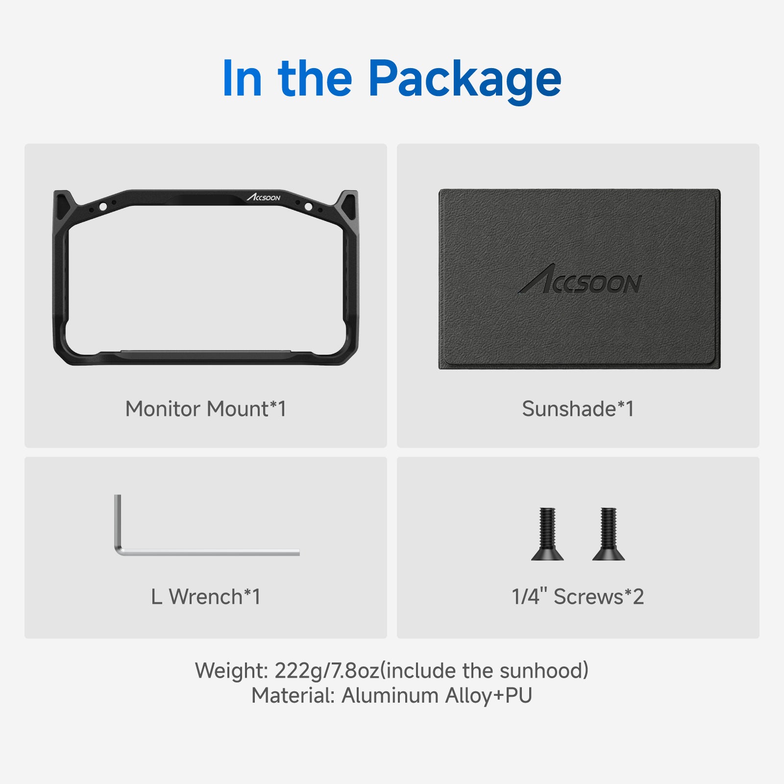 Accsoon CineView M7 Pro Monitor Cage Kit with Sunhood Bundle