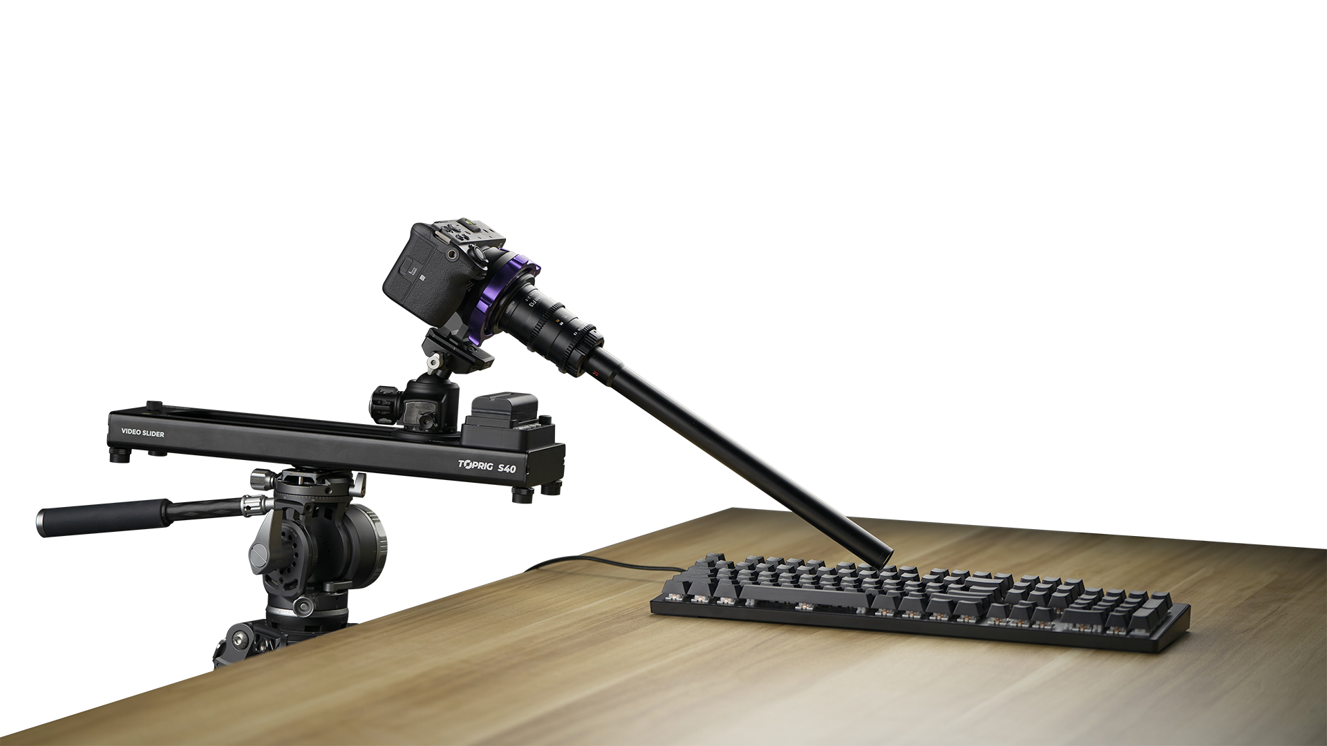 Accsoon TopRig S40 S60 precision motion camera slider suitable for telephoto and macro probe lens filming