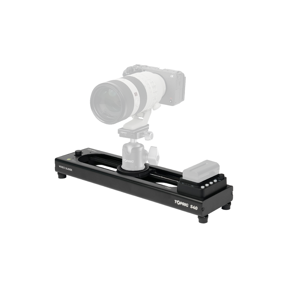TOPRIG S40 / S60 Camera Slider, 120° Pan, 4kg Load, App Control TOPRIG S40 / S60 Camera Slider, 120° Pan, 4kg Load, App Control